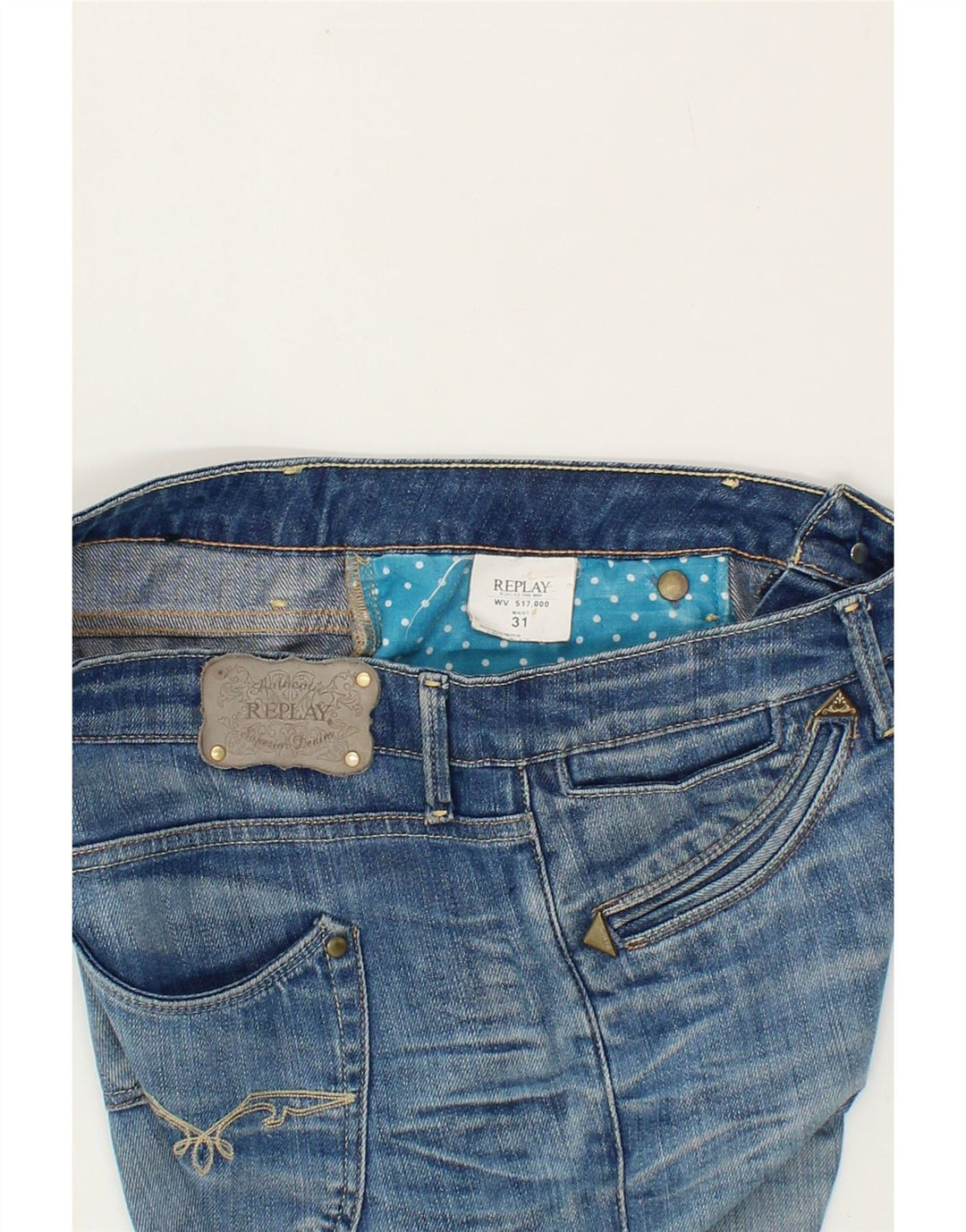 REPLAY Womens Slim Jeans W31 L27  Blue Cotton Vintage Replay and Second-Hand Replay from Messina Hembry 