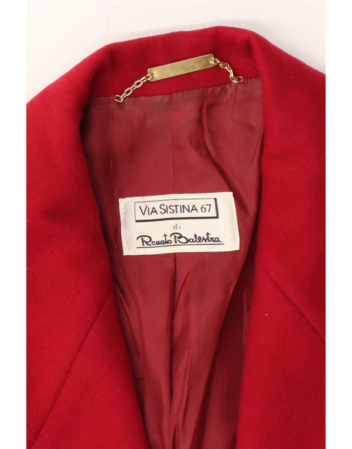 Renato Balestra Womens 2 Button Blazer Jacket UK 10 Small Red