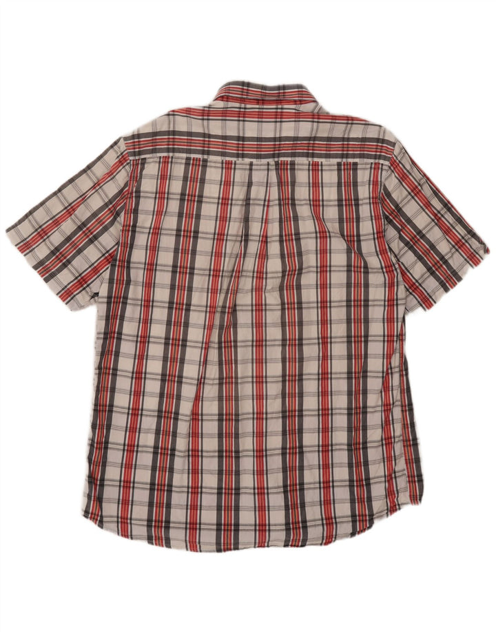Invicta Mens Short Sleeve Shirt 2XL Red Check