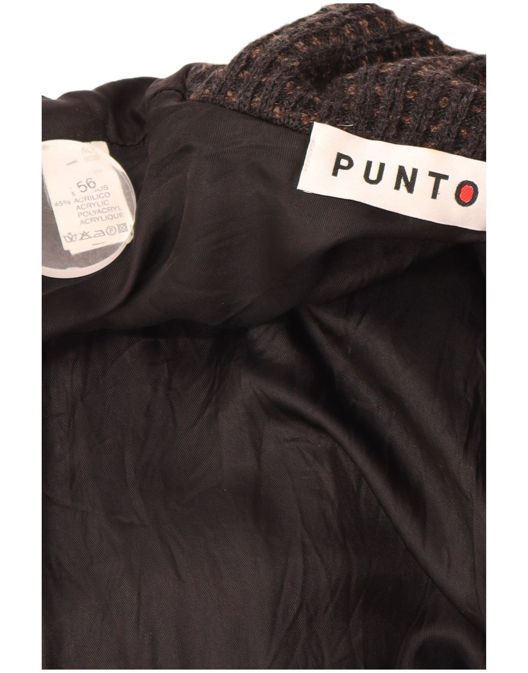 VINTAGE Mens Double Breasted Cardigan Sweater IT 56 2XL Brown Geometric