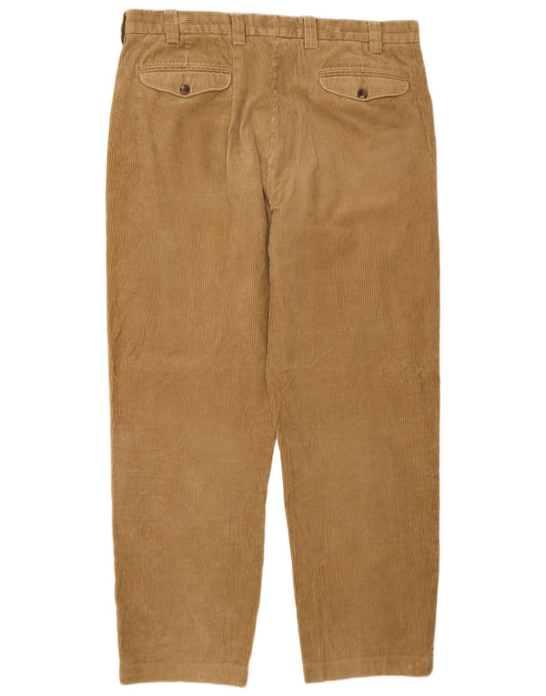 L.L.Bean Mens Straight Corduroy Trousers W38 L32 Brown Cotton
