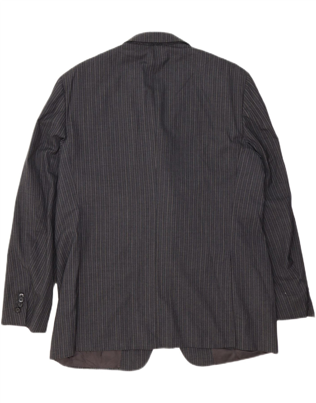 Corneliani Mens 3 Button Blazer Jacket IT 54 2XL Grey Pinstripe Virgin Wool