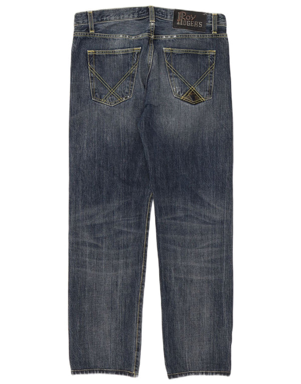 Roy Rogers Mens Straight Jeans W31 L29 Navy Blue Cotton