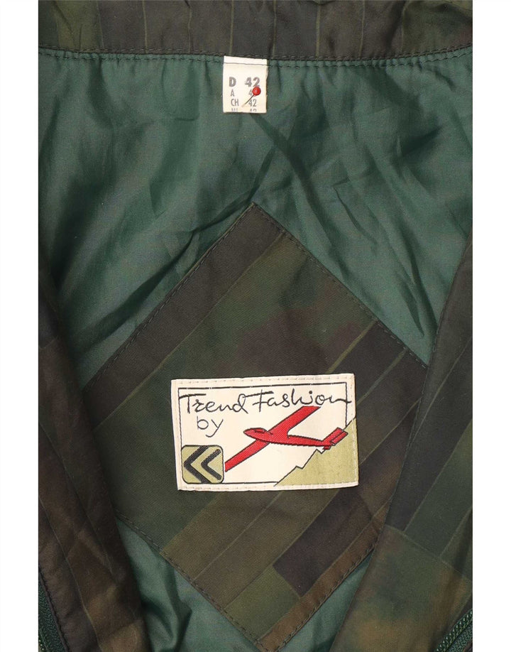 Vintage Womens Raincoat EU 42 Large Green