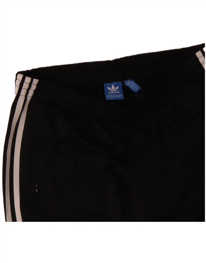 ADIDAS Womens Tracksuit Trousers UK 12 Medium Black Polyester
