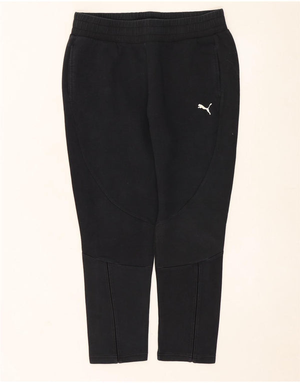 PUMA Mens Tracksuit Trousers Large  Black Cotton