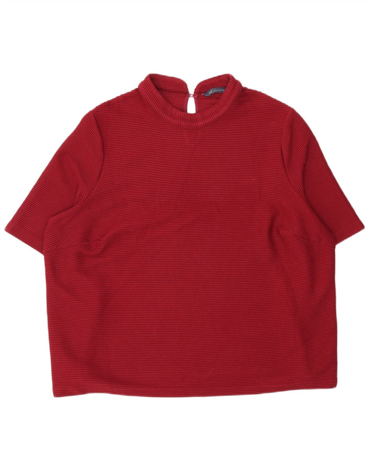 Marks & Spencer Womens Blouse Top UK 20 2XL Burgundy Polyester