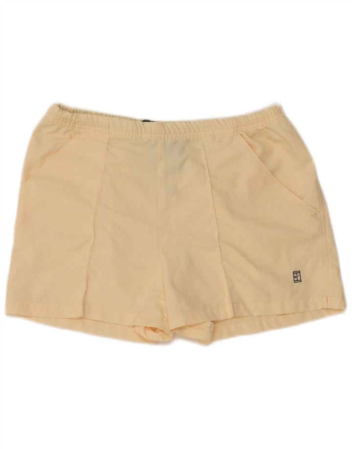 NIKE Womens Sport Shorts UK 10/12 Medium Beige Polyester