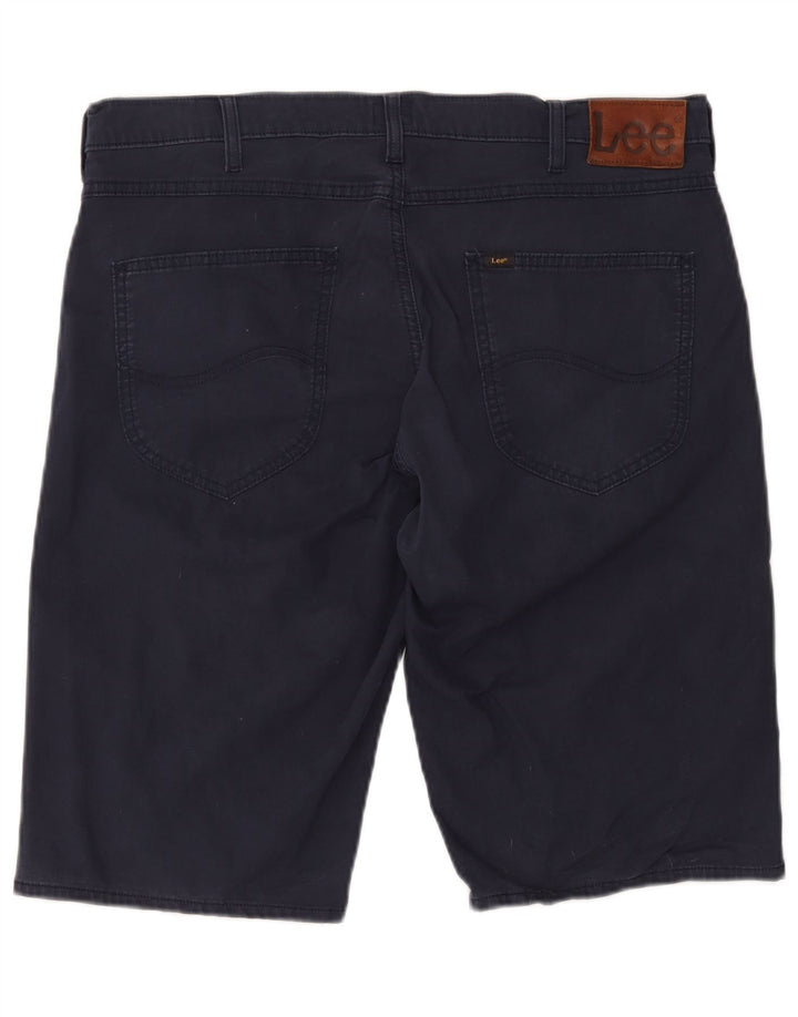 Lee Mens Denim Shorts W36 Large Navy Blue Cotton