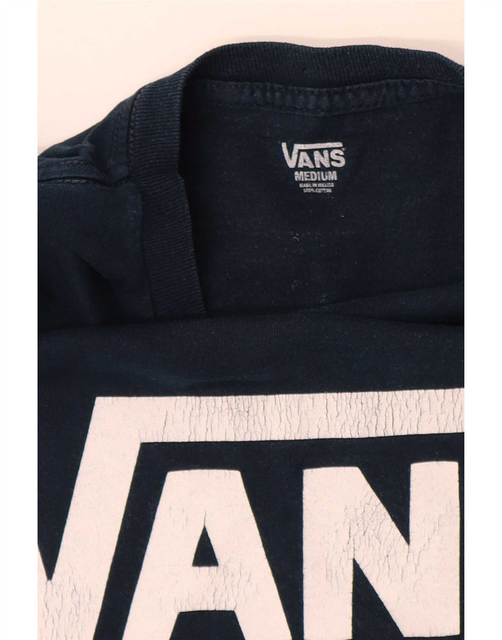 Vans Mens Graphic T-Shirt Top Medium Navy Blue