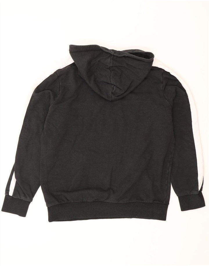 PUMA Mens Hoodie Jumper Medium Black Colourblock Cotton