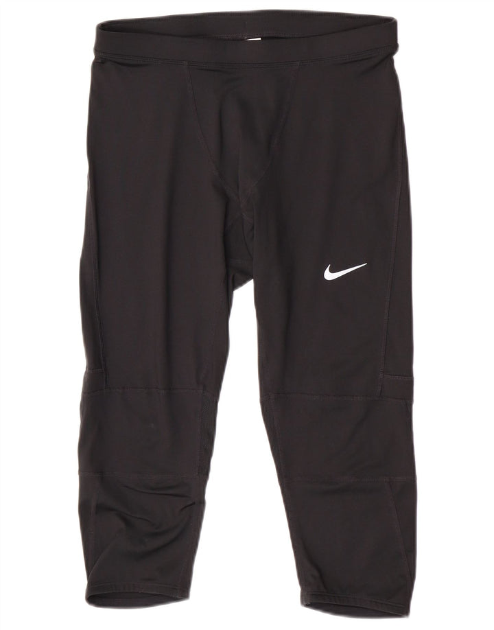 Nike Mens Dri Fit Capri Leggings XL  Black Polyester