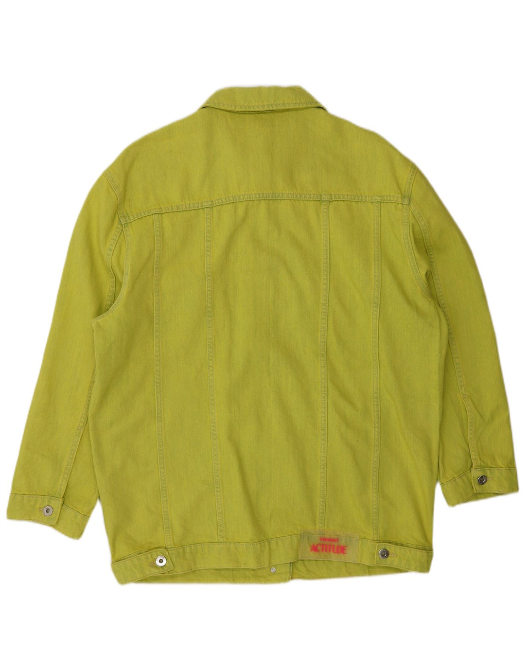 TWINSET Womens Oversized Denim Jacket UK 10 Small Green Cotton Modern