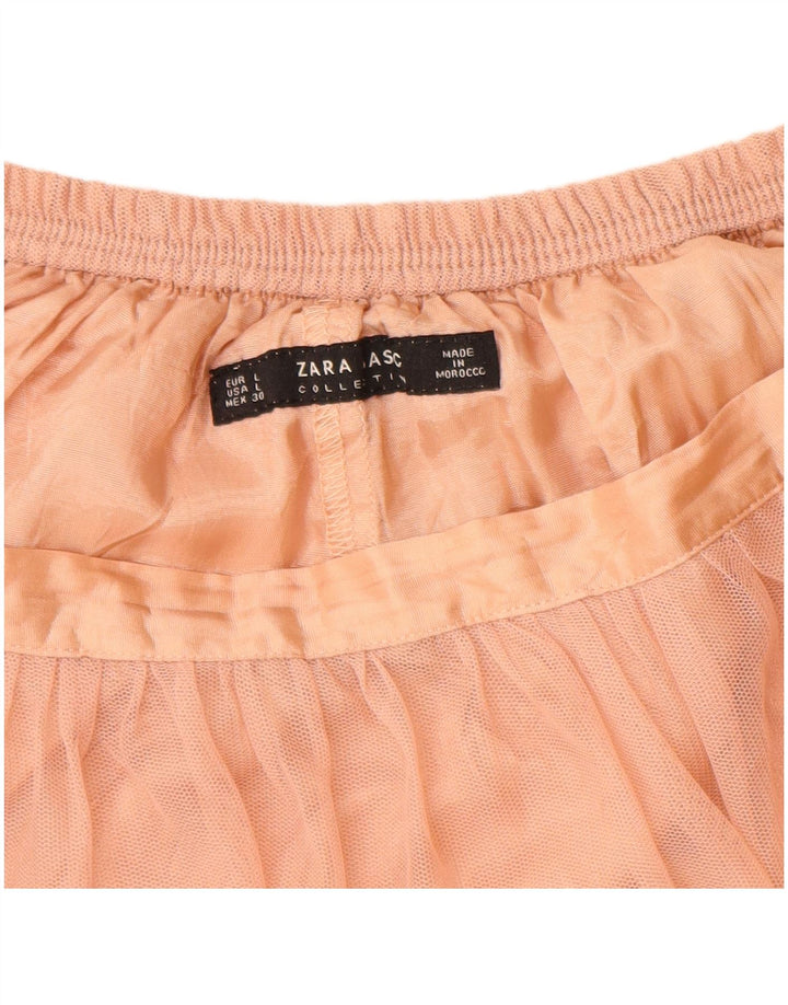 ZARA Womens High Waist Tutu Skirt Large W30  Pink