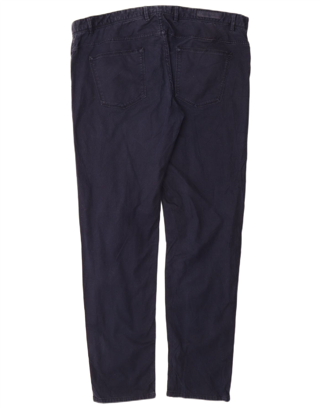 MASSIMO DUTTI Mens Slim Fit Casual Trousers EU 48 XL W38 L32 Navy Blue