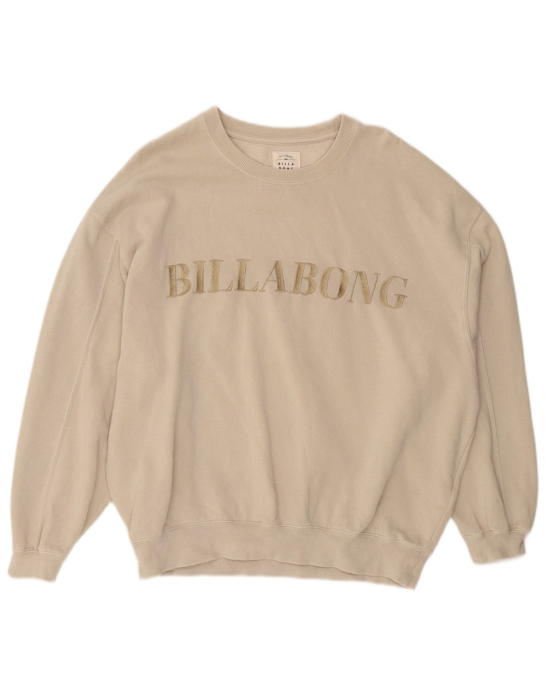 Billabong Womens Oversized Sweatshirt Jumper UK 12 Medium Off White Cotton