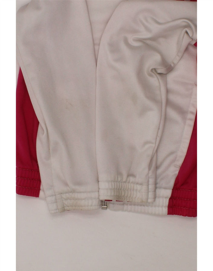 ADIDAS Girls Tracksuit Top Jacket 5-6 Years White Colourblock Polyester Vintage Adidas and Second-Hand Adidas from Messina Hembry 