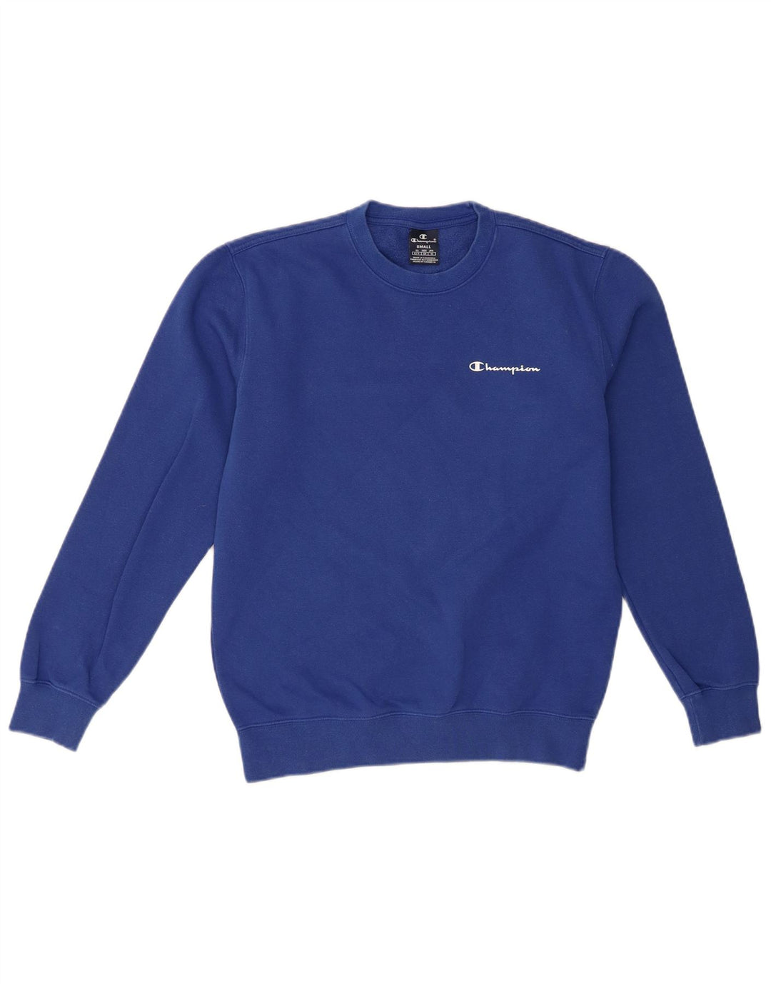 CHAMPION Mens Sweatshirt Jumper Small Blue Cotton