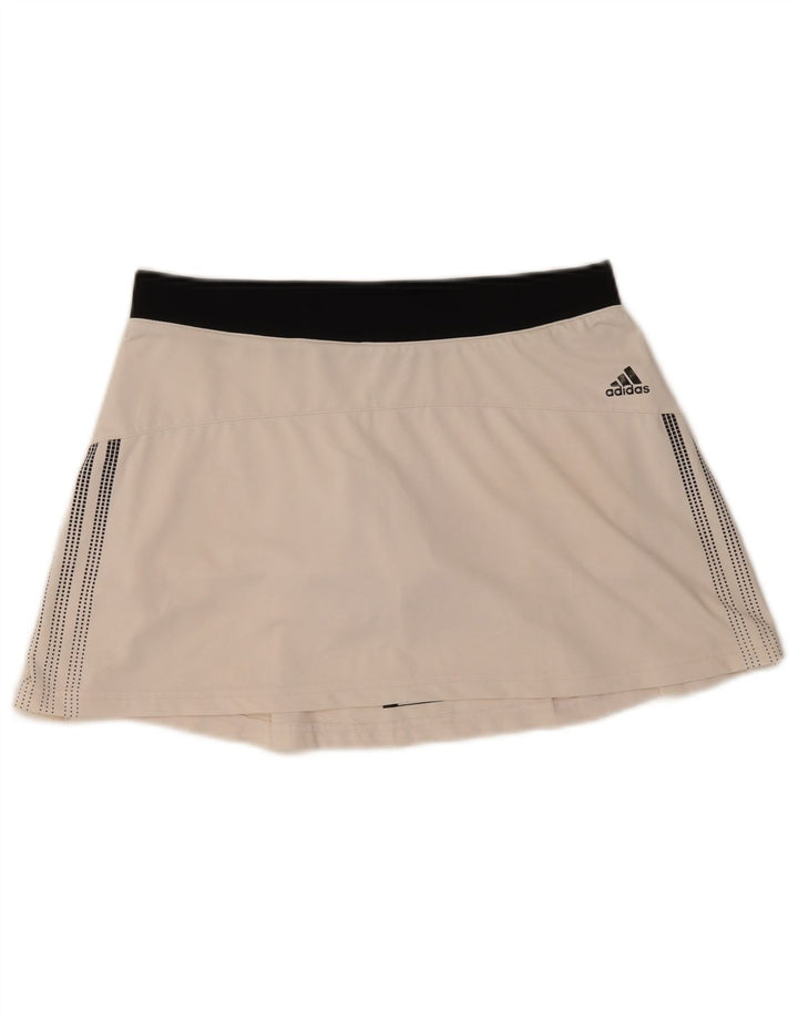 ADIDAS Womens Climalite Tennis Skirt UK 14 Medium  White Polyester
