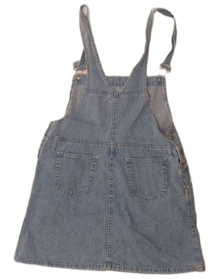 VINTAGE Girls Dungaree Denim Skirt 15-16 Years W34 Blue