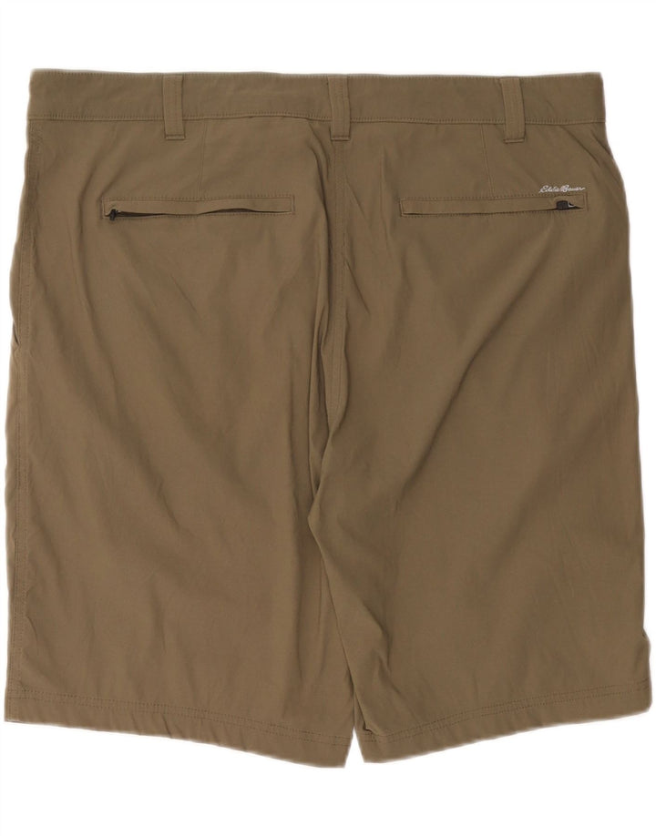 EDDIE BAUER Mens Chino Shorts W40 XL Khaki Nylon