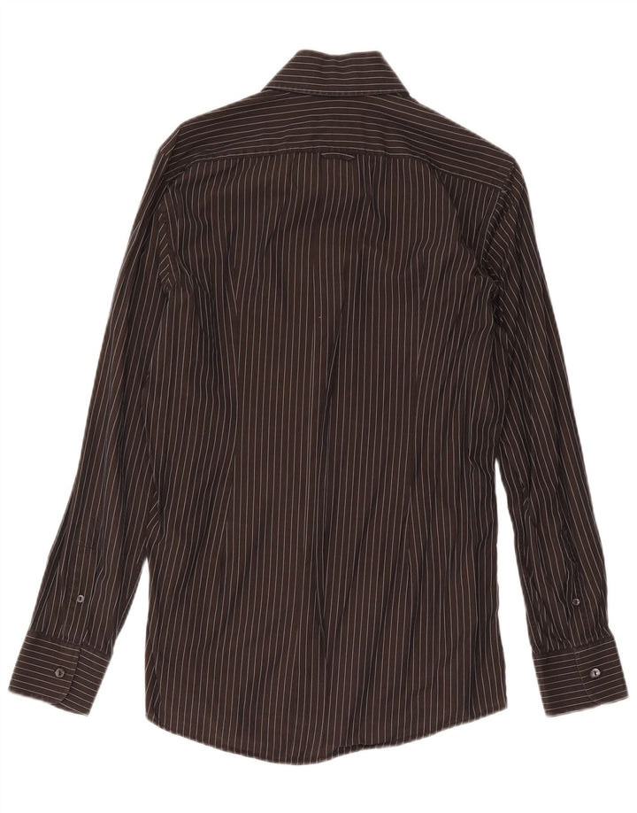Dolce & Gabbana Mens Shirt Size 40 15 1/2 Medium Black Pinstripe
