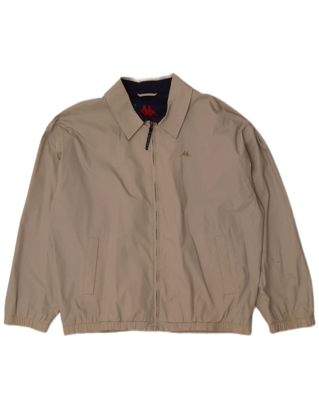 Kappa Mens Bomber Jacket UK 44 2XL Beige Polyester