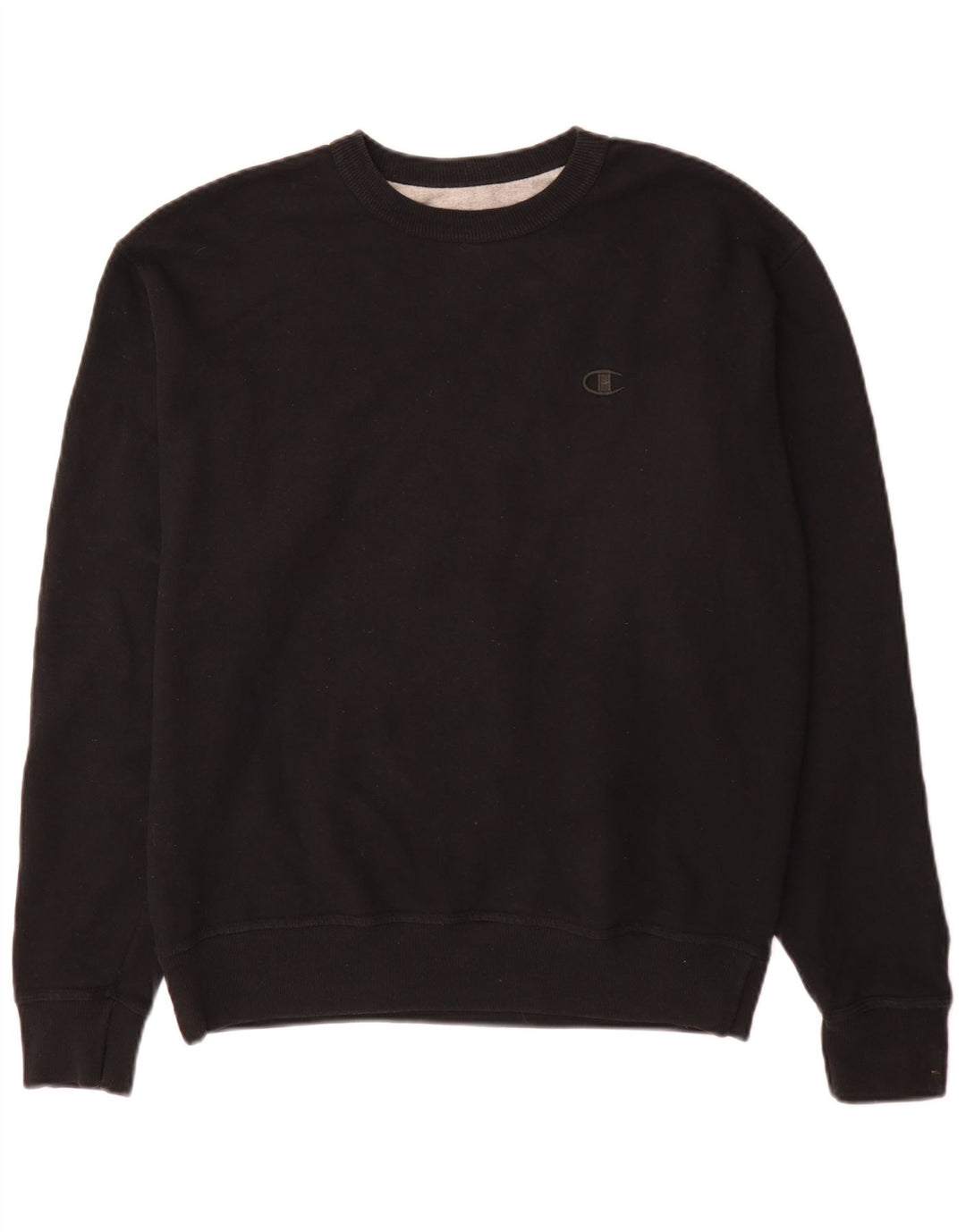 Champion Mens Sweatshirt Jumper Medium Black Cotton