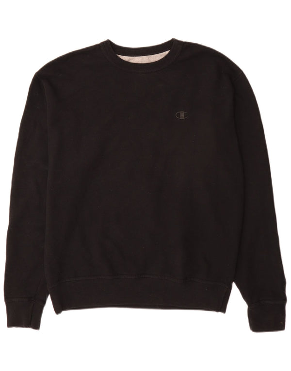 Champion Mens Sweatshirt Jumper Medium Black Cotton