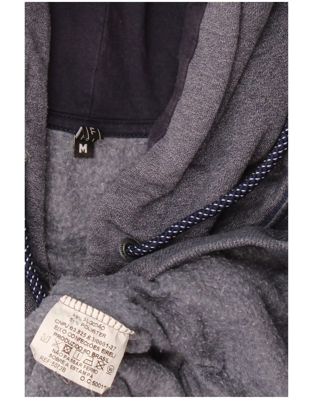 O'NEILL Mens Graphic Hoodie Jumper Medium Navy Blue Cotton