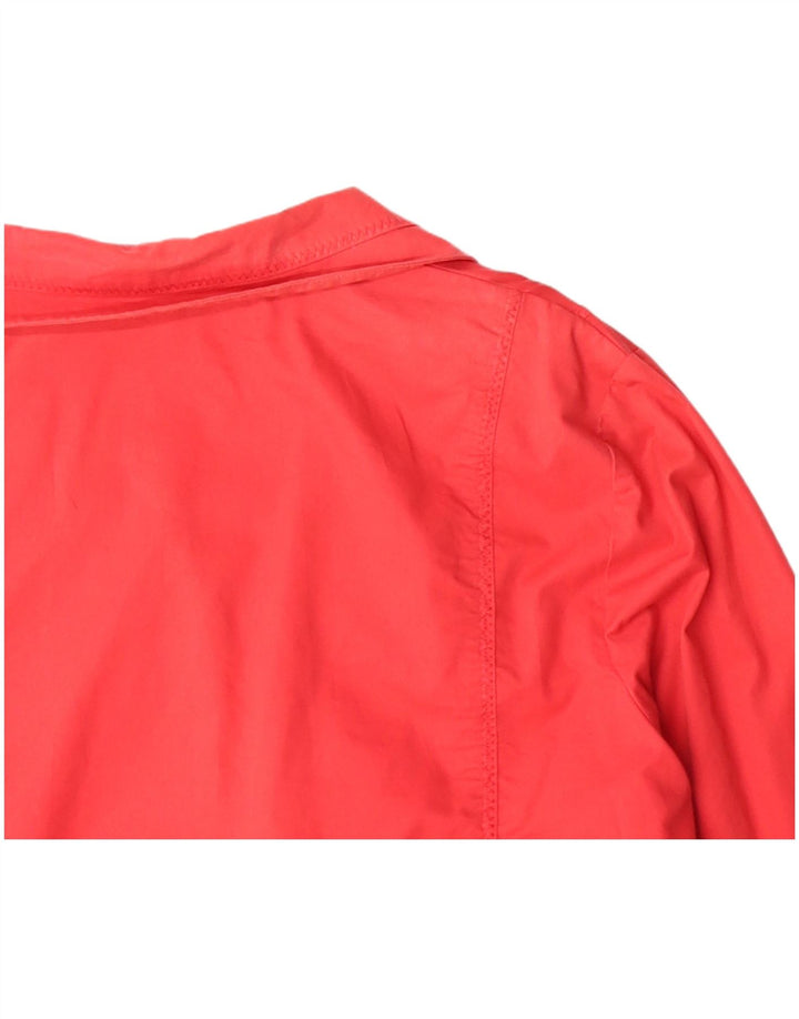 Monsoon Womens Bomber Jacket UK 14 Medium Red Cotton