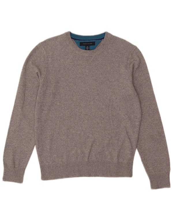 Tommy Hilfiger Mens Crew Neck Jumper Sweater Small Grey Cotton
