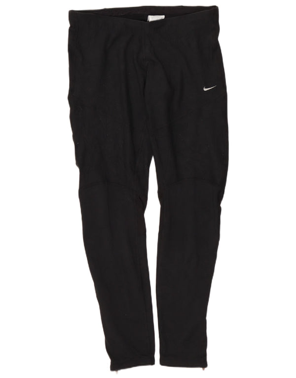 NIKE Womens Dri Fit Leggings UK 12 Medium  Black Polyester