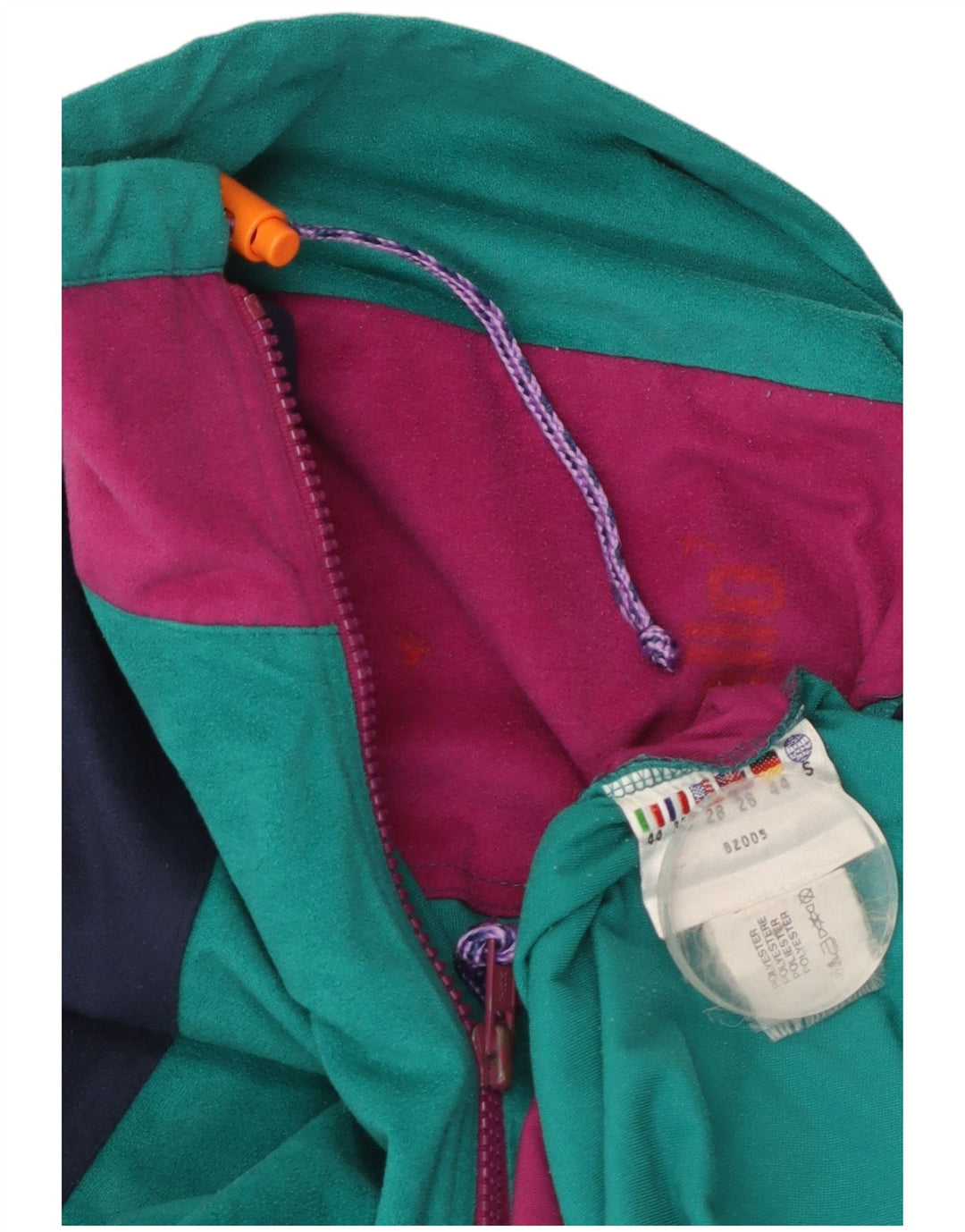 Mello's Mens Pullover Velour Tracksuit Top Jacket Large Green Colourblock