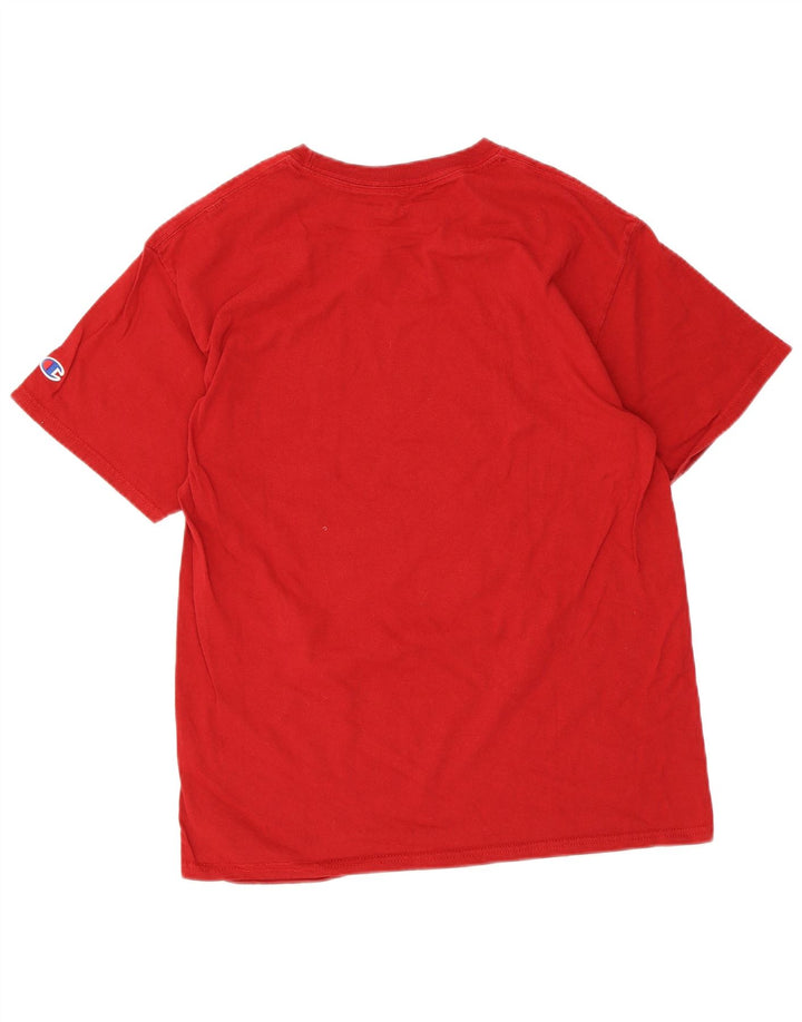 Champion Mens Graphic T-Shirt Top Medium Red