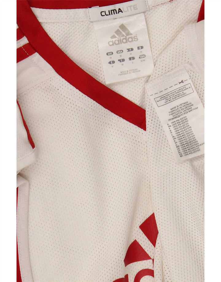 Adidas Mens Climalite Graphic Vest Top Medium White Colourblock Polyester