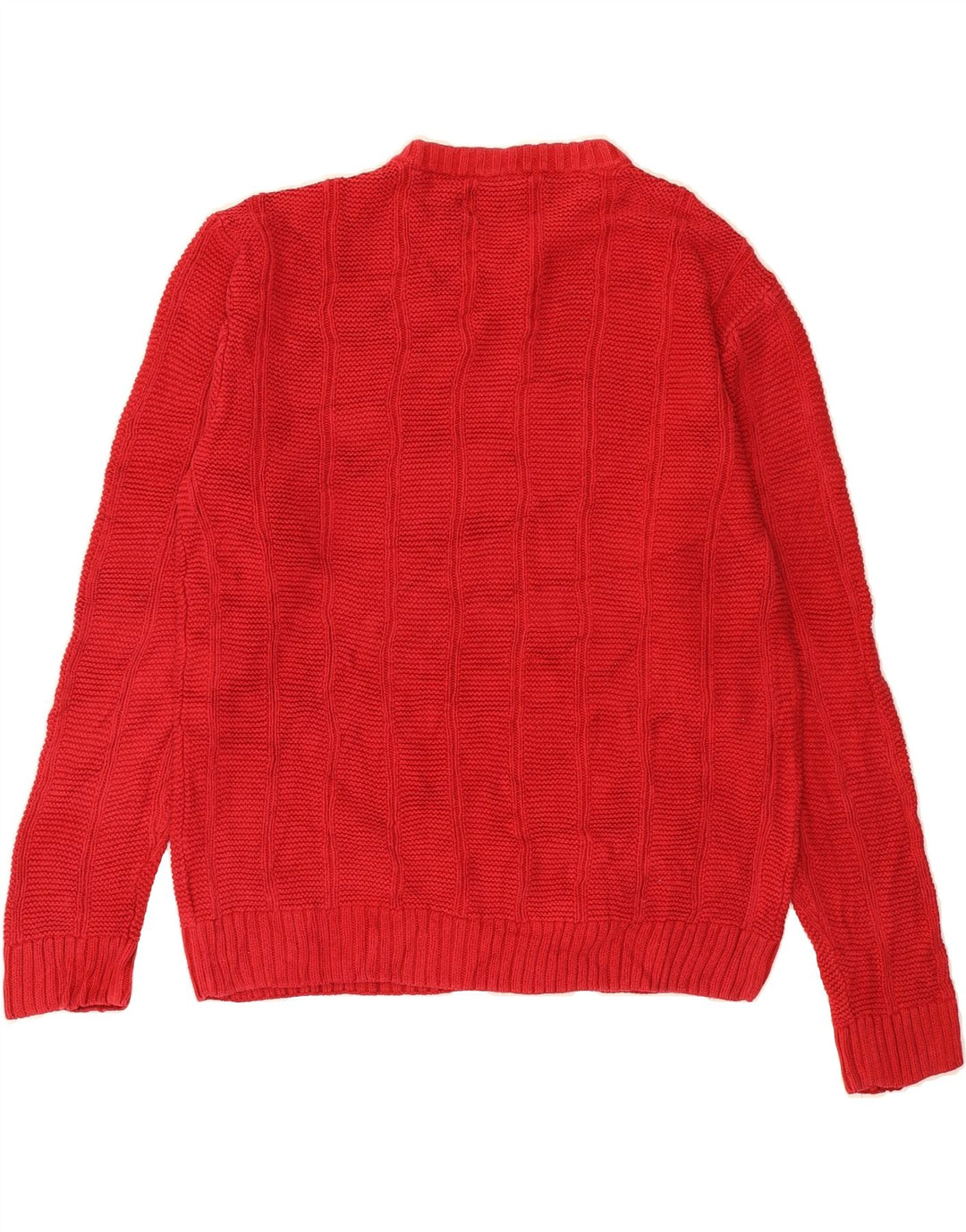 CHAPS Mens Crew Neck Jumper Sweater Large Red Cotton Classic Vintage Chaps and Second-Hand Chaps from Messina Hembry 