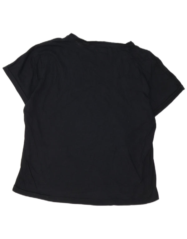 Energie Womens Graphic T-Shirt Top UK 18 XL Black Cotton