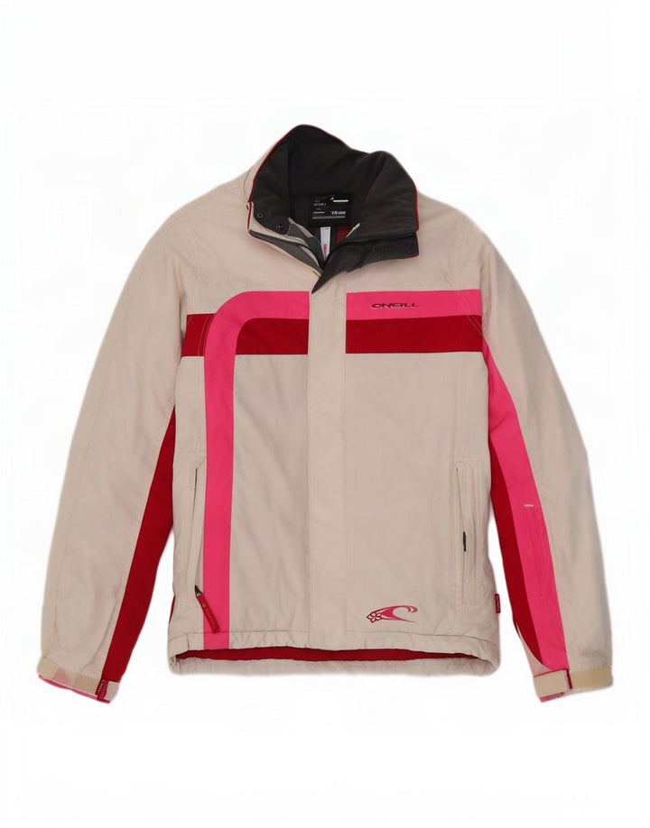 O'Neill Womens Windbreaker Jacket UK 10 Small White Colourblock Polyester