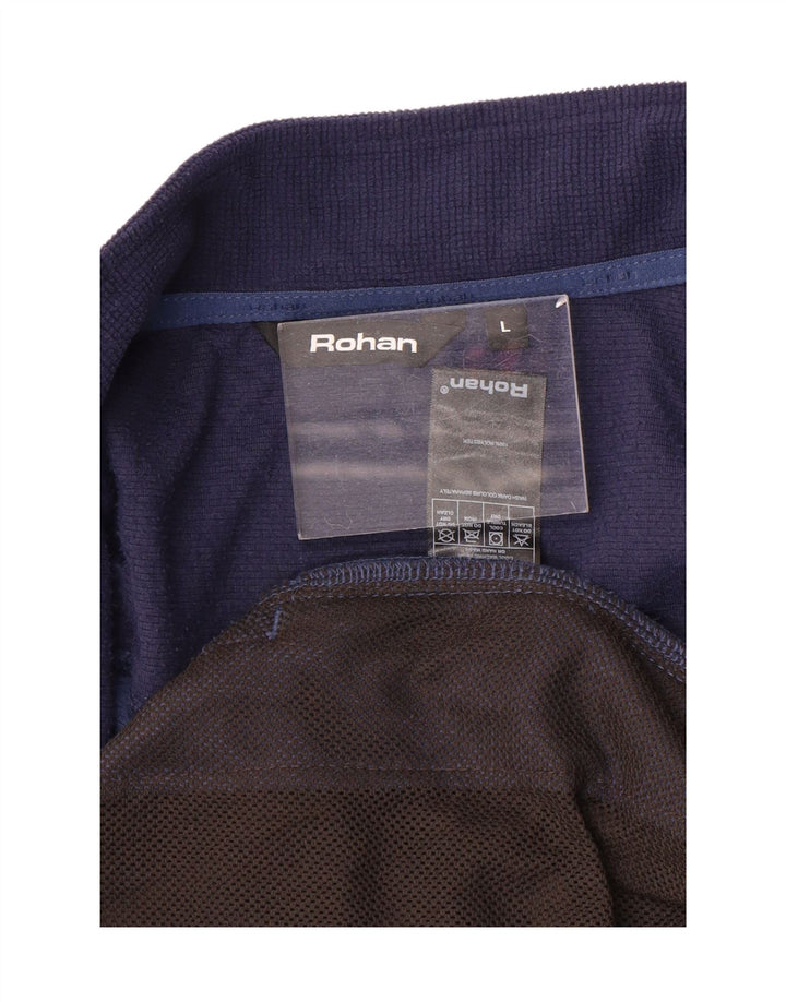 Rohan Mens Tracksuit Top Jacket Large Navy Blue Colourblock Polyester