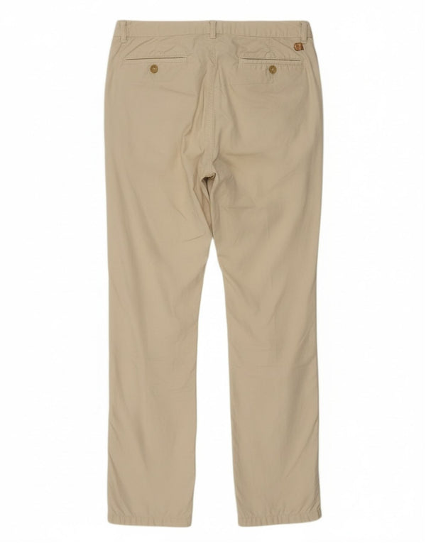 Trussardi Womens Straight Chino Trousers IT 46 Large W28 L32 Beige Cotton