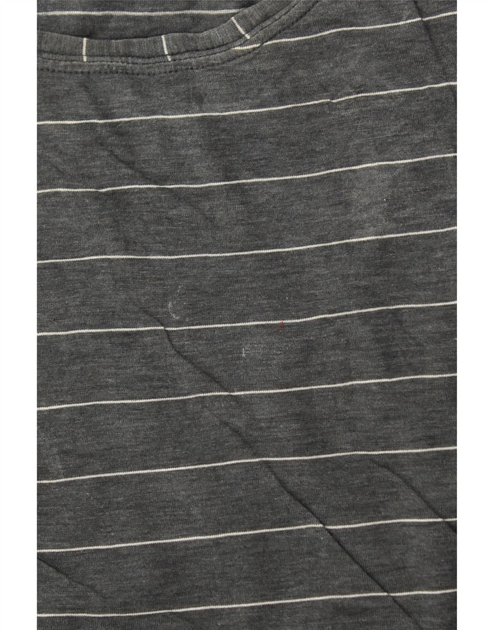 LULULEMON Womens T-Shirt Top UK 10 Small Grey Striped