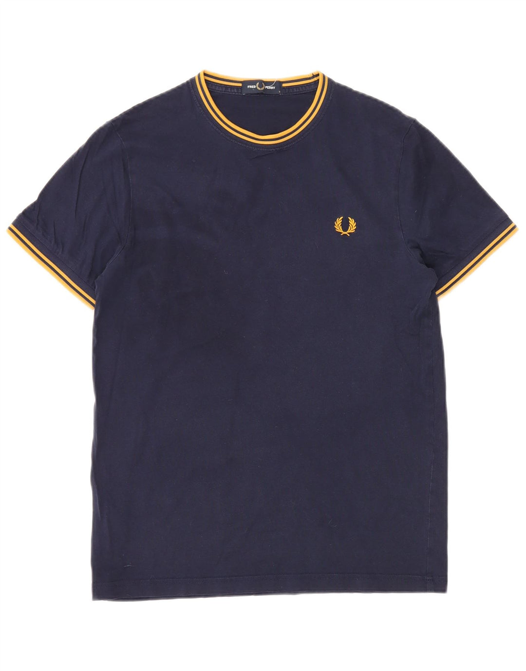 Fred Perry Mens T-Shirt Top Small Navy Blue Cotton