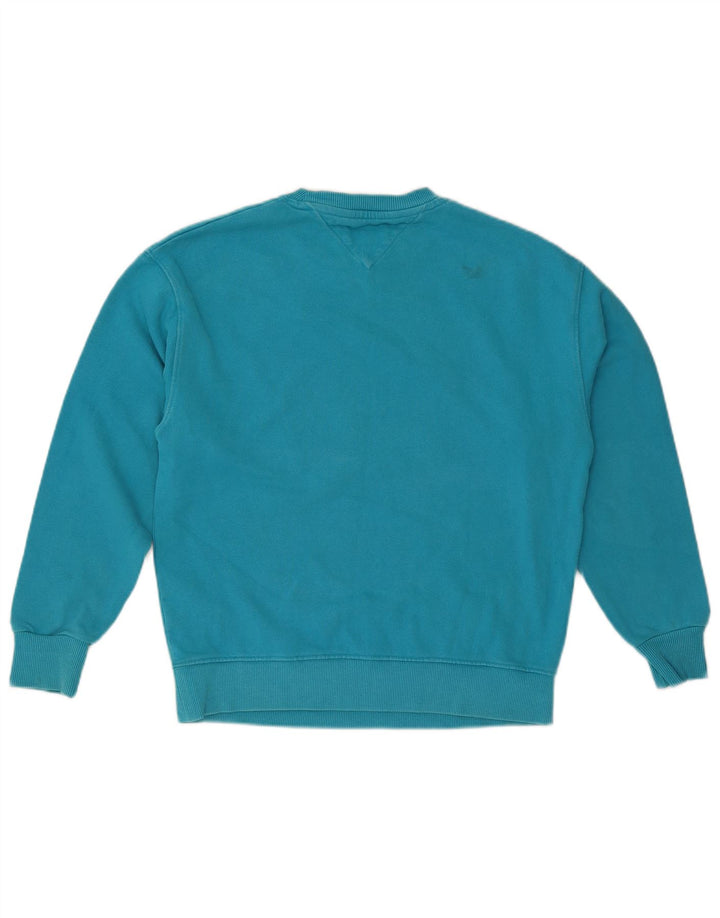 Tommy Hilfiger Mens Graphic Sweatshirt Jumper Small Blue Cotton