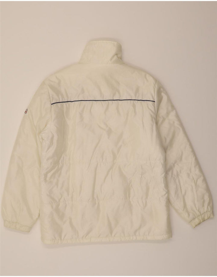 VINTAGE Womens Hooded Rain Jacket EU 50 2XL Off White Vintage Vintage and Second-Hand Vintage from Messina Hembry 