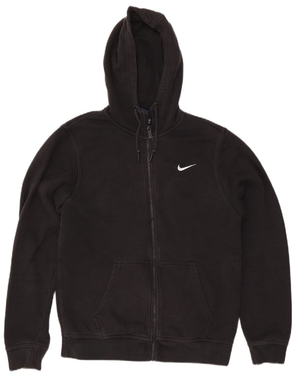 Nike Mens Zip Hoodie Sweater Small Black Cotton