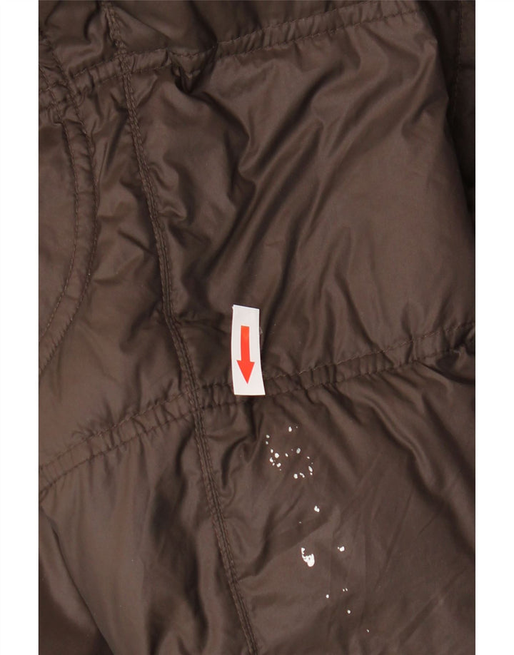 Brema Mens Hooded Padded Jacket IT 52 XL Brown Nylon