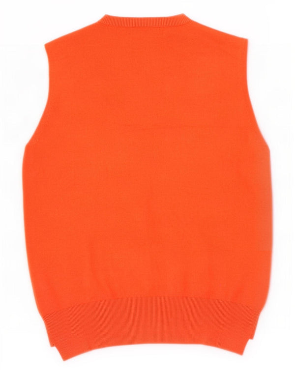 Zara Womens Vest Tank Top UK 14 Large Orange Viscose