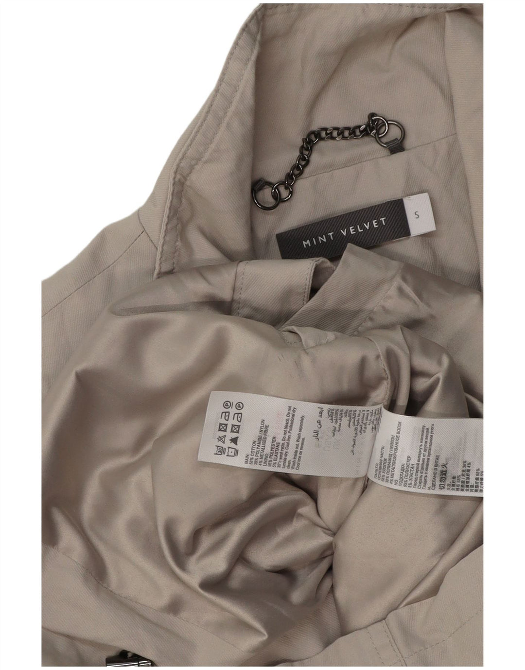 MINT VELVET Womens Utility Jacket UK 10 Small Grey Cotton