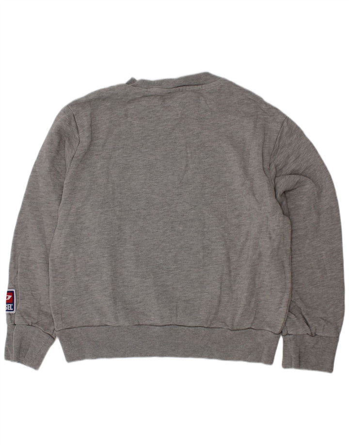 Diesel Boys Graphic Sweatshirt Jumper 7-8 Years Grey Cotton